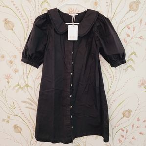 Gianni Bini Short Black ruffle collar dress